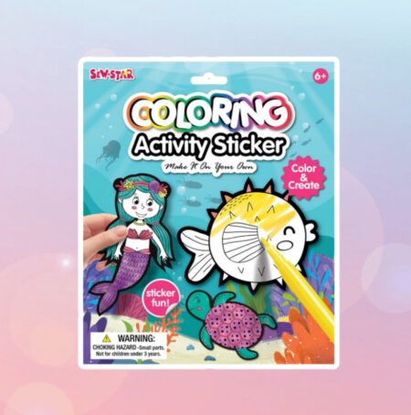Раскраска-наклейки COLORING Activity Stickers - Морская жизнь